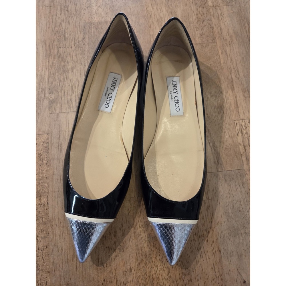 Jimmy Choo silver tip flats-size 10.5(40.5)